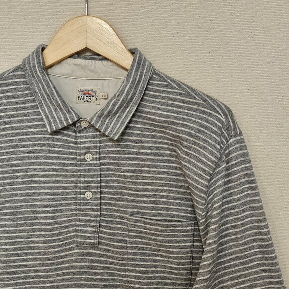 Faherty L/S Polo L - Picture 1 of 7